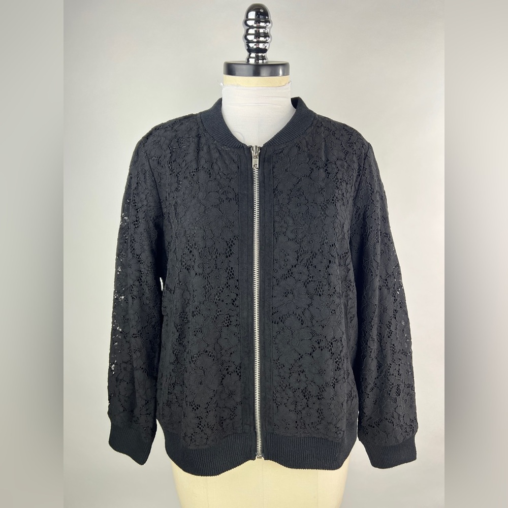 💚 2897. Plus Lace Bomber Jacket